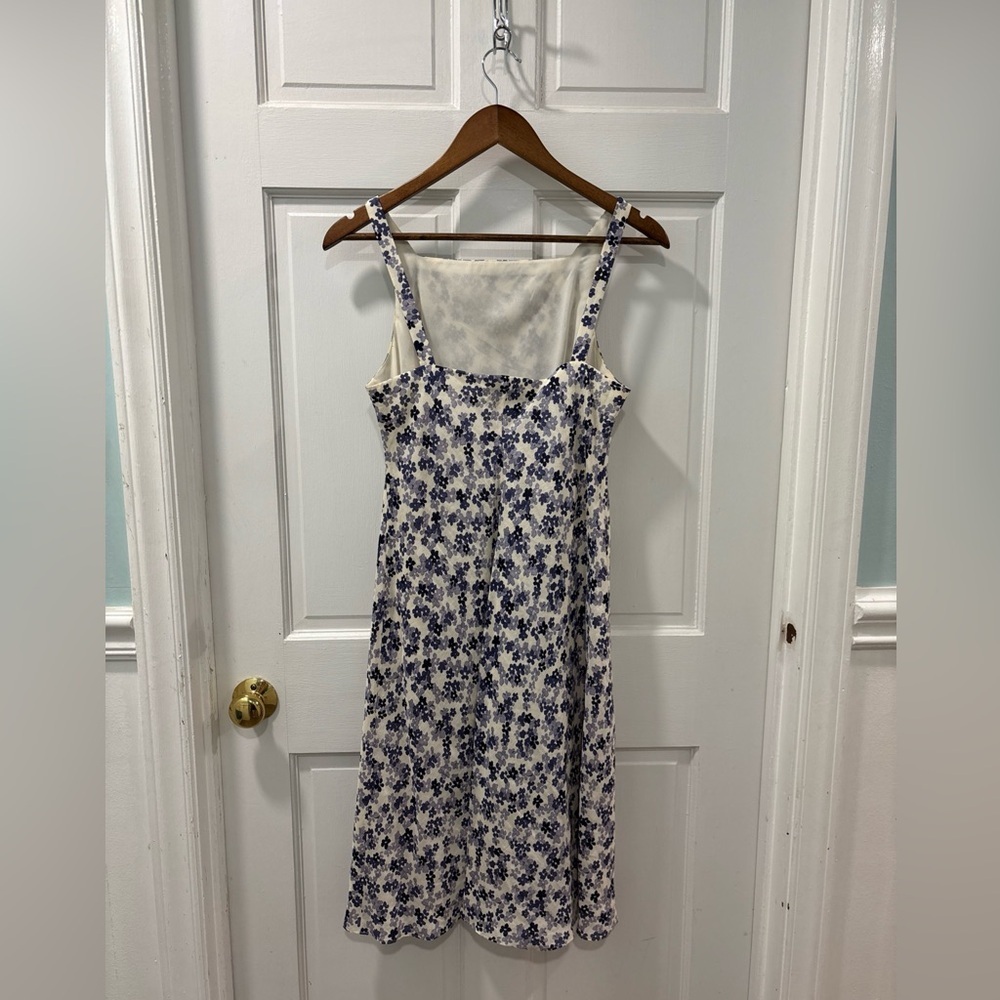 Vintage Ann Taylor Silk/Linen Slip Dress Size 8 Purple Floral Y2K 90s Fairycore - Picture 5 of 6